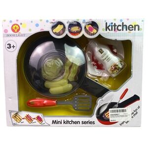 Pretend Play Kitchen Cooking Set Educational Sensory Toy Pan Food